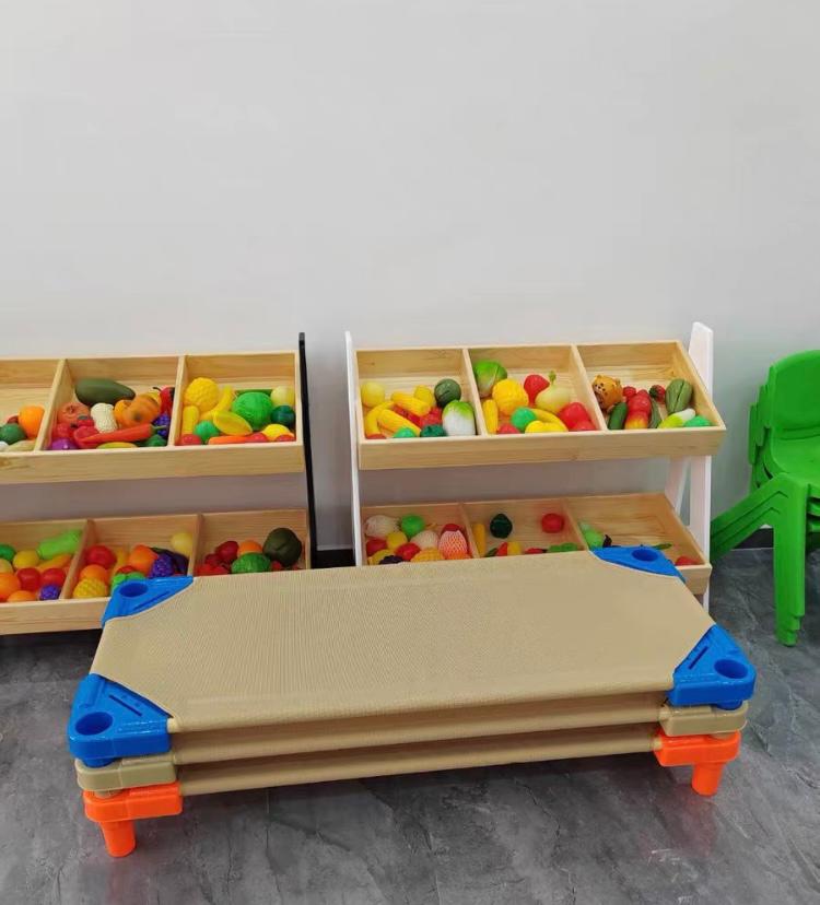 幼兒可疊網布床